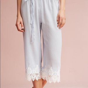 NWOT Anthropologie Lace Trimmed Bottom pant
